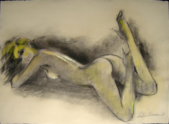 Nadine Nude III painting - Leroy Neiman Nadine Nude III art painting